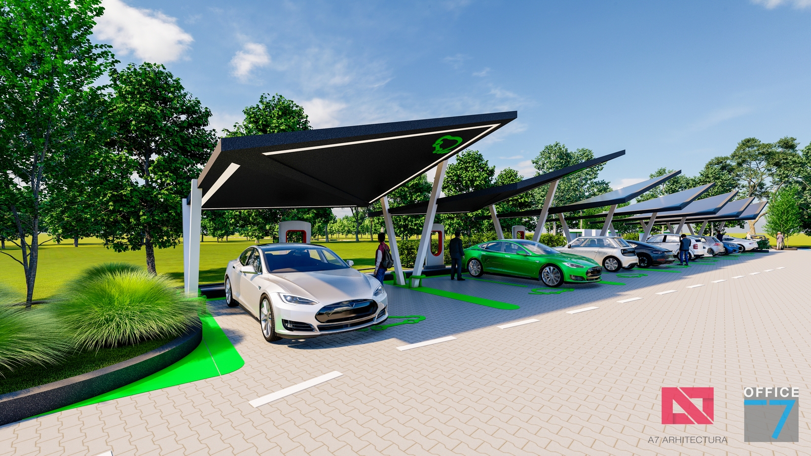 Solar Car Port 2 – Proiect Benzinarie