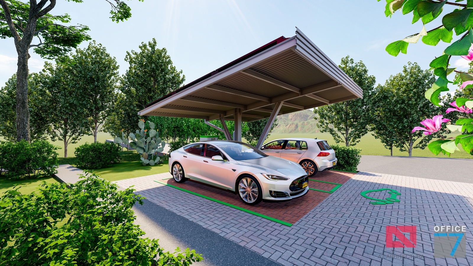 Multi Car Port Solar Car Port 3 – Proiect Benzinarie